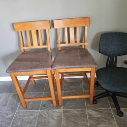 Bar Stools And A Desk Chair