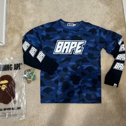 BAPE LONG SLEEVE T SHIRT Size M