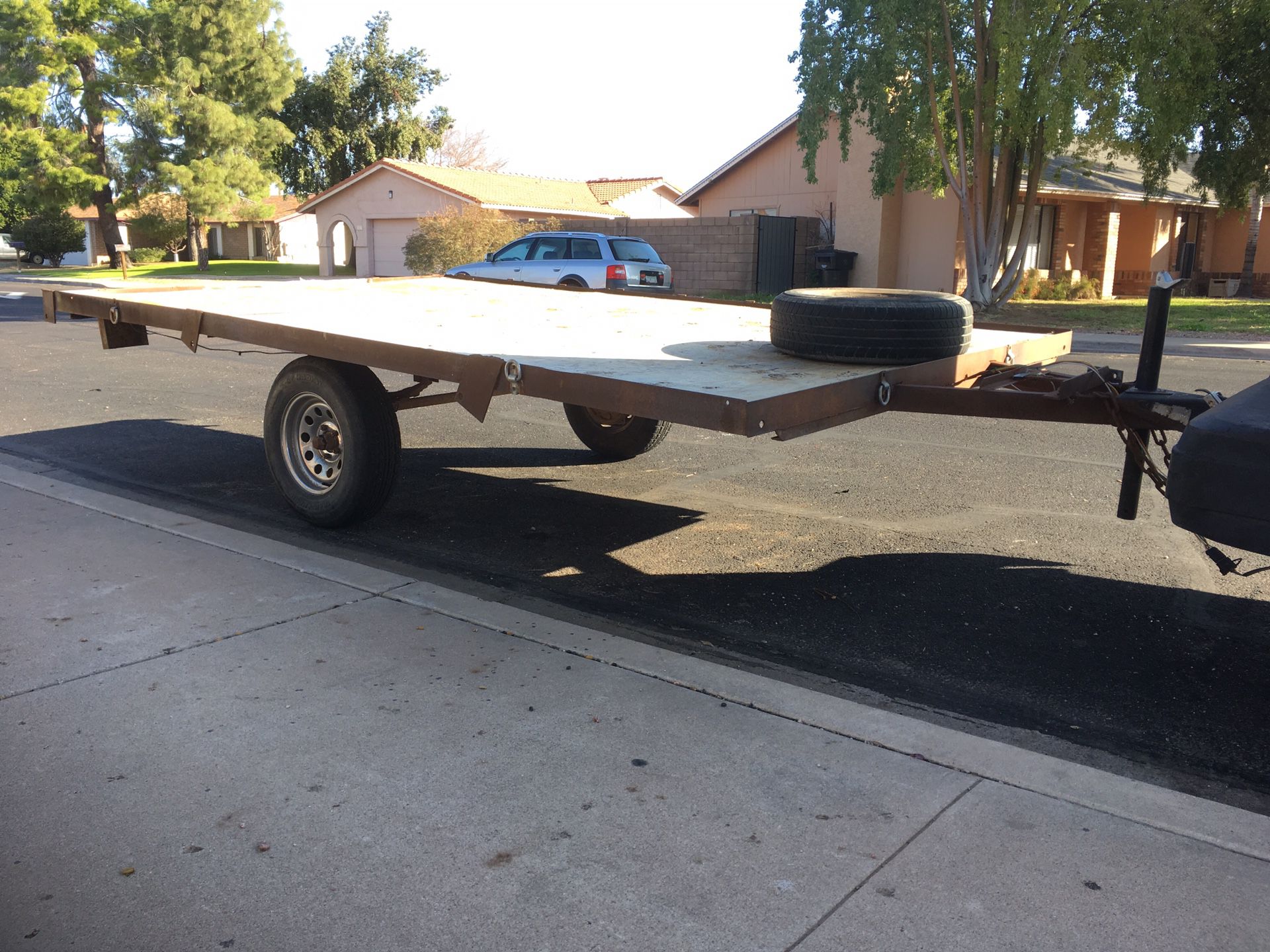 12 X 7.5 ‘ Utility deck over trailer W/spare 2 5/16 ball