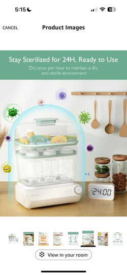 Momcozy 3 Layers Large Bottle Sterilizer and Dryer, Fast Sterilize