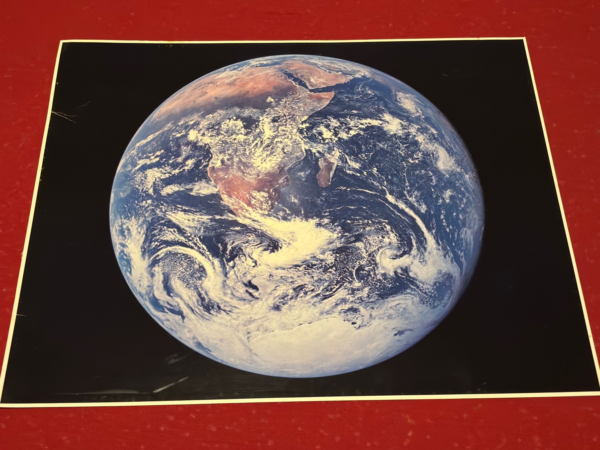 Earth As Seen From Outer Space 1980 Impact Florida Laser Art Print