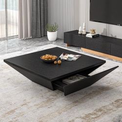 New black coffee table with storage