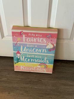 Fairy Unicorn Mermaid Wall Art