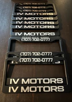 Laser Engraved Aluminum License Frames