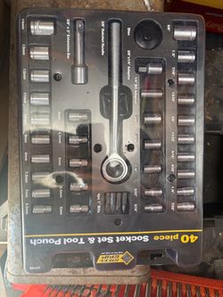 Steel Grip 40-Piece Socket Set & Tool Pouch
