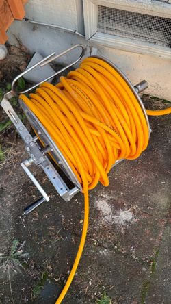 Yellow Hose with Metal Reel