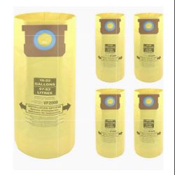 5 Pack Replacement Bags Compatible with shop vec 15-22 Gallon Type J - 90673, Type G-, VF2008, Craftsman CMXZVBE38769, Upgraded Multi-Layer F
