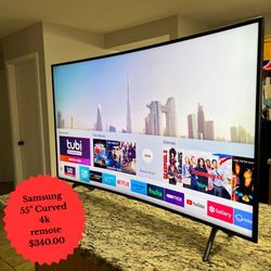 Samsung 55” Curved Smart TV UHD HDR 4k! SUPERB PICTURE!