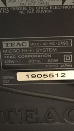teac speakers model mc_dx900 , 4 pieces CD player tuner