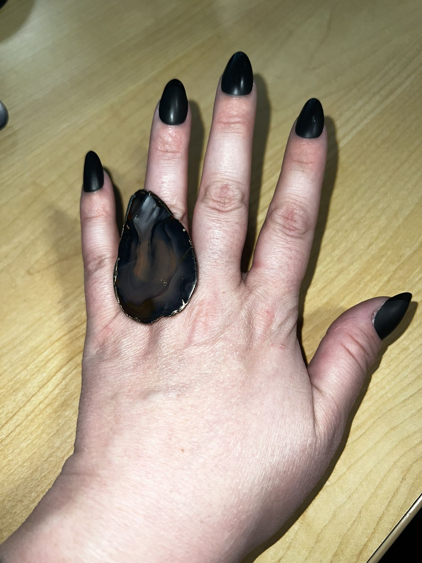 Black Agate Ring