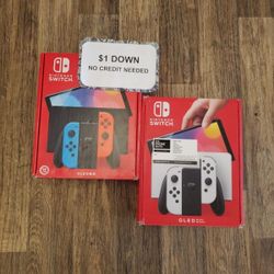 New Nintendo Switch Oled Gaming Console - 90 DAY WARRANTY - $1 DOWN - NO CREDIT NEEDED 