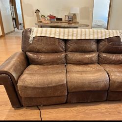 Reclining Leather Sofa