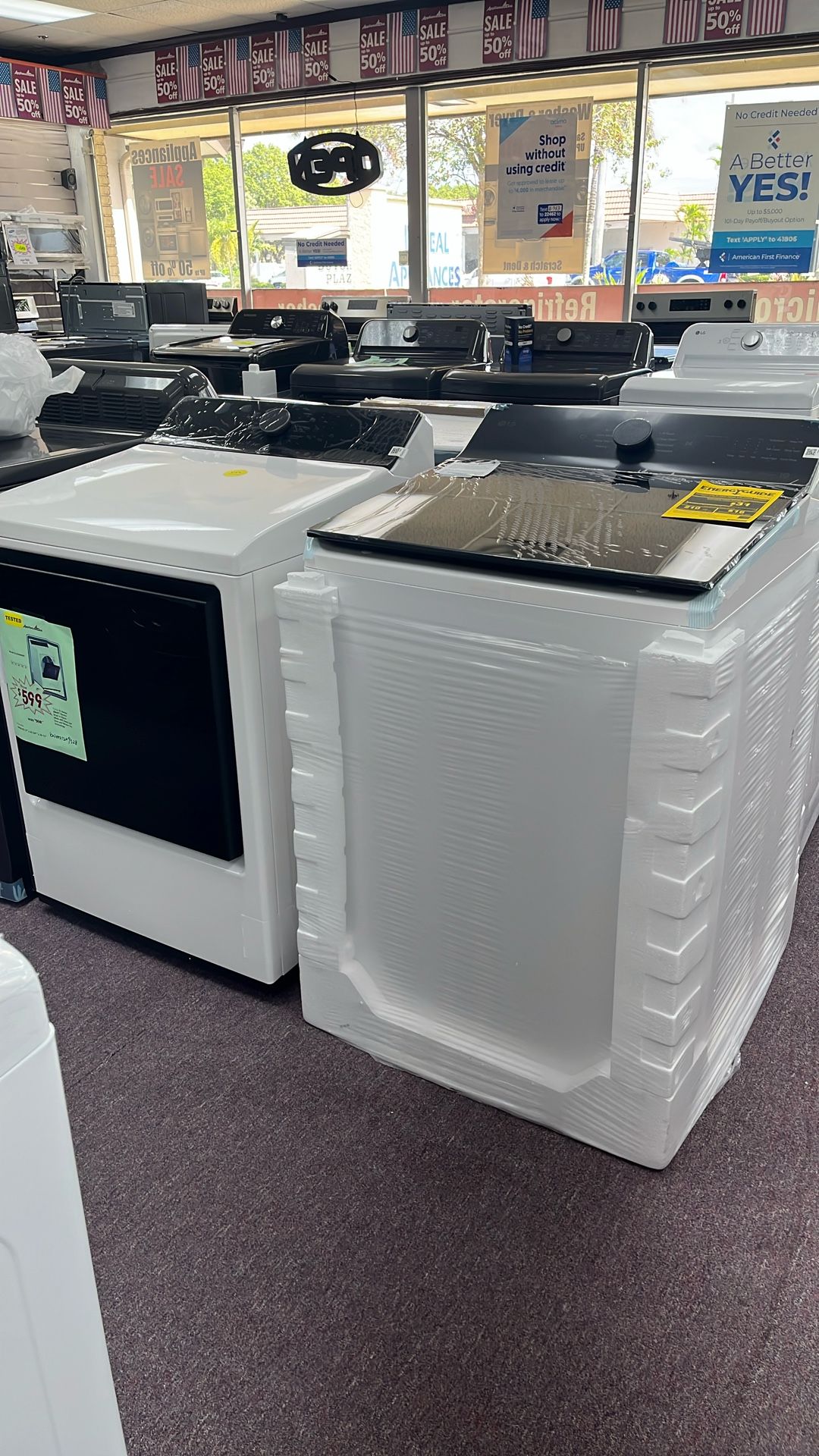 Washer And Dryer Set New Open Box 1 Year Warranty