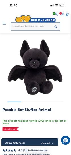 Build a Bear posable bat