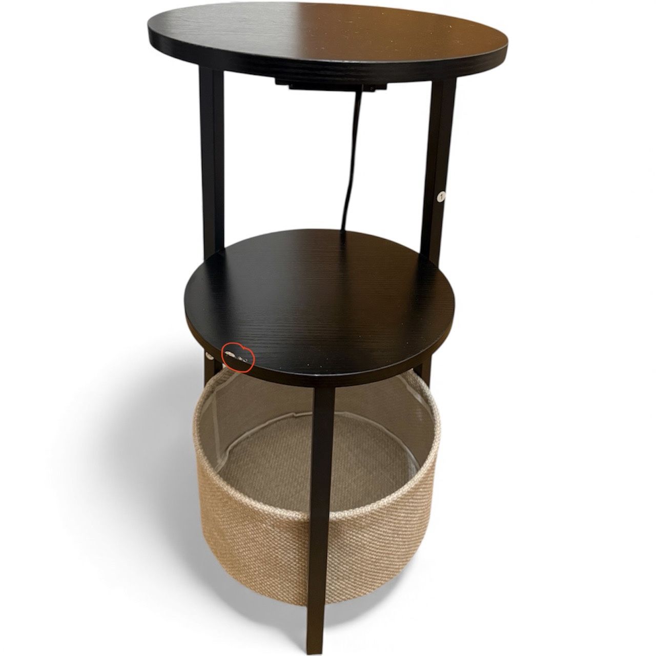 3 Tier Circular Night Stand End Table
