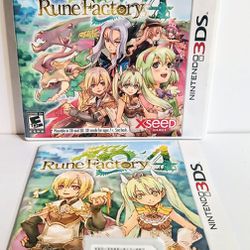 Rune Factory 4 (Nintendo 3DS, 2013) - NEW Complete With Manuel  Authentic 