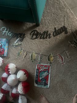 Fishing birthday decor