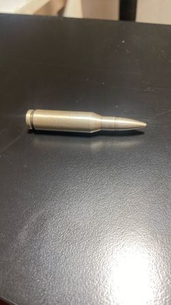 Silver 2 Oz .999 Shaped As A .308 Round