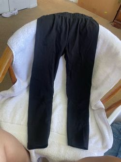 Cat & Jack Girls Black Leggings Size Medium 8 Cotton Stretch Basic