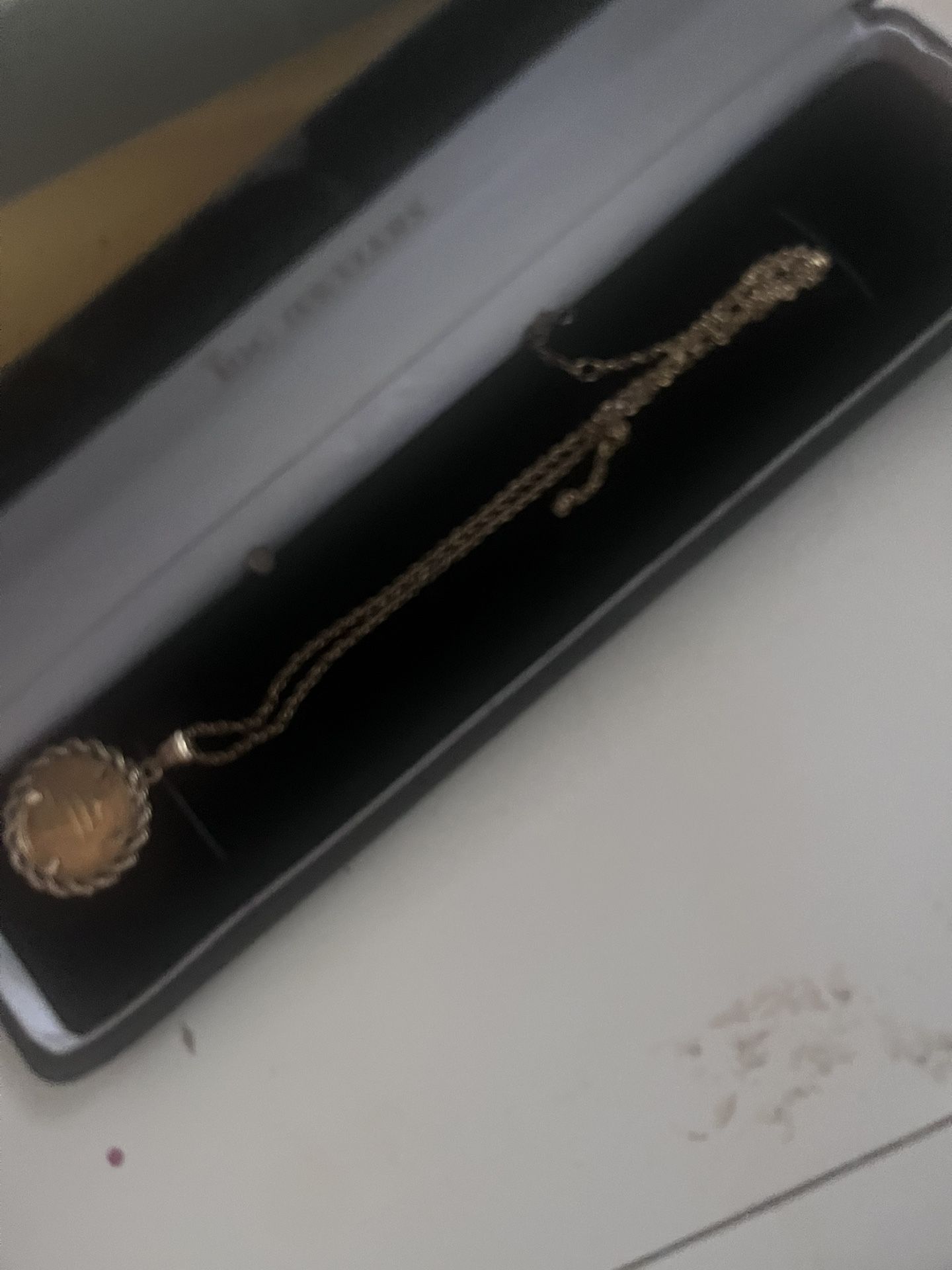 Gold Coin Dime Size & Chain  With Bésele