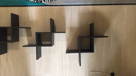 Floating shelves modern - set of two so four pieces total