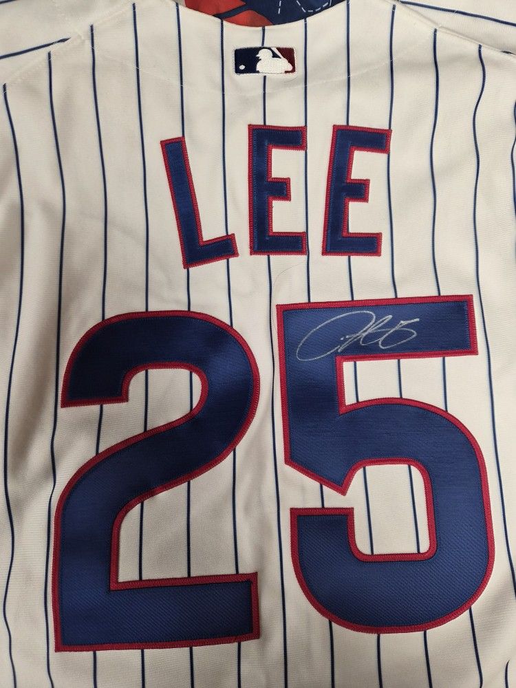Chicago Cubs Derick Lee Signed Jersey
