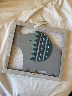 Baby wood plaque