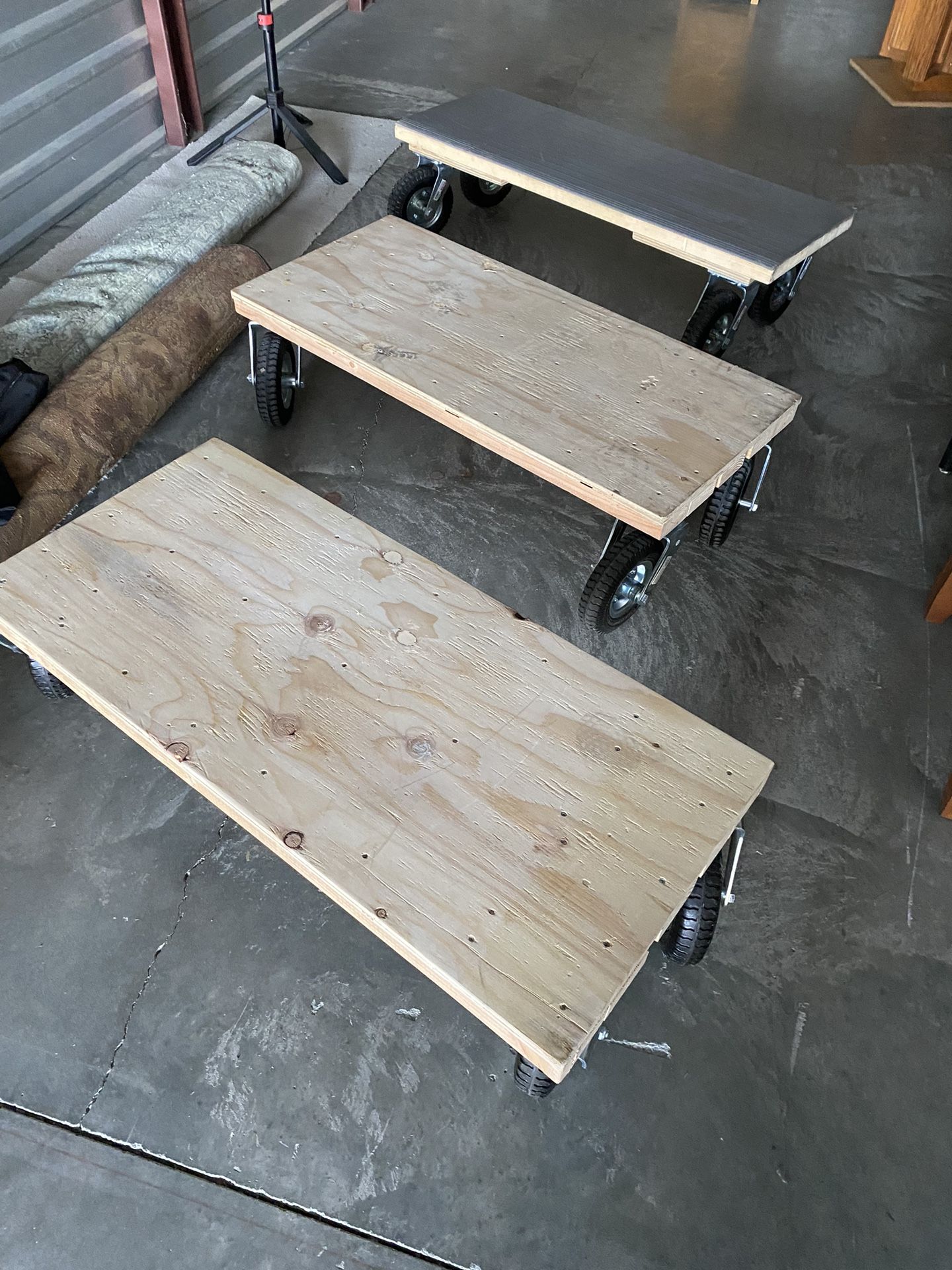 Custom large heavy duty four wheel dolley multiple purpose 