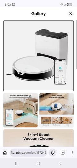 Lefant M350L 6000Pa Robot Vacuum Cleaner Self-Emptying Robotic Vacuum and Mop