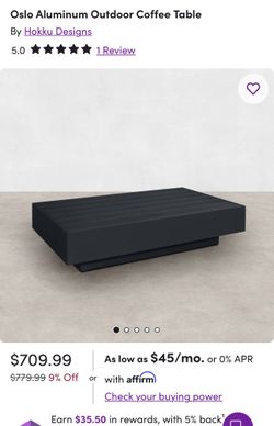 Aluminum Outdoor Coffee Table 