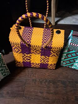 Handwoven mexican tote bag