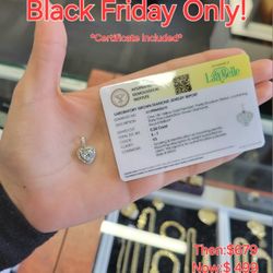 Black Friday Specials 14k White Gold Diamond Earrings And Pendant With Certificate 