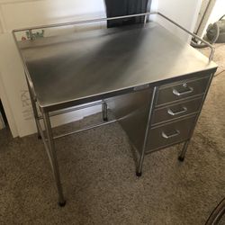 Steel Writing Desk - Vintage Medical