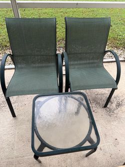 3 piece patio set  table and chairs