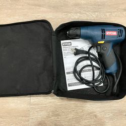 Ryobi D42 Corded Drill Driver  3/8" 120V + Case