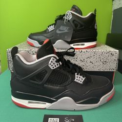 Air Jordan 4 Retro “Bred Reimagined” VNDS Size 9.5 OG ALL FV5029-006