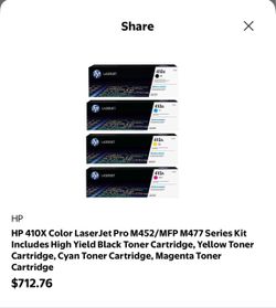 hp410a & 410x laser jet ink