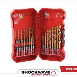Milwaukee SHOCKWAVE IMPACT DUTY Titanium Twist Drill Bit Set (23-Piece)  #MIL-957