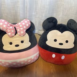 Squishmallows XL Mickey & XL Minnie Mouse Pair