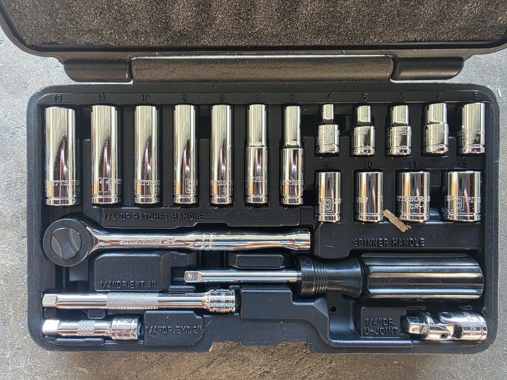 Pittsburgh 1/4in Drive Metric Socket Set
