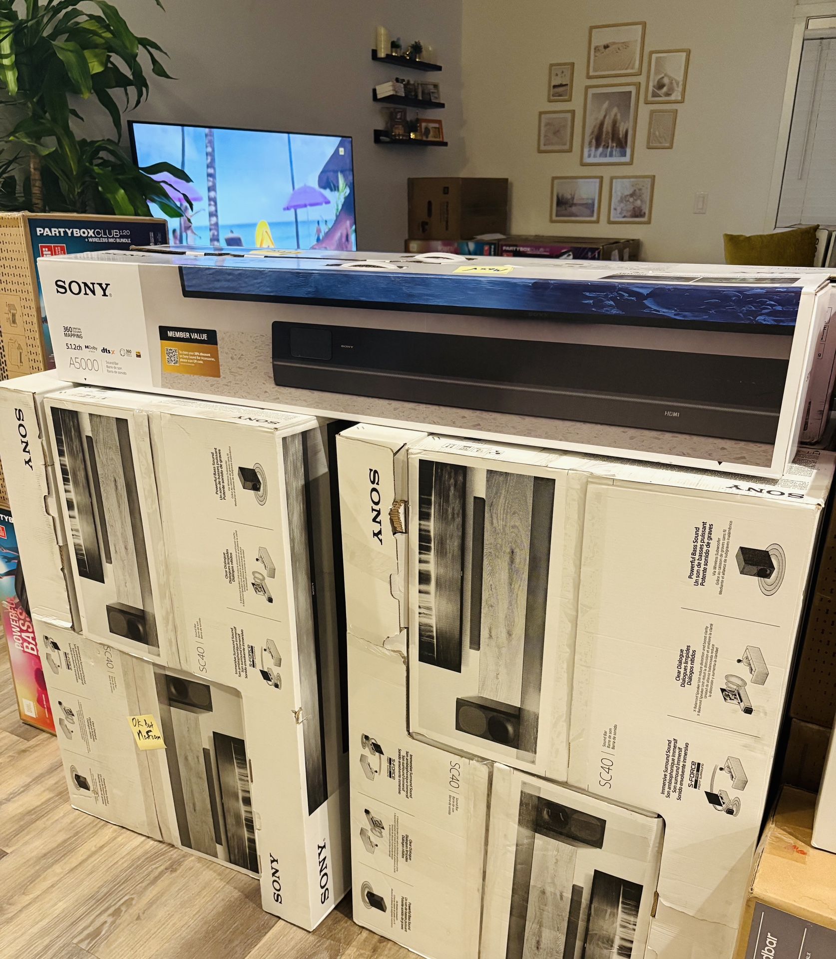 Sony (HT-A5000) 5.1.2ch Premium Dolby Atmos Soundbar System – 450W | 4K HDR | 360 Spatial Audio