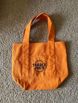 Brand New Trader Joe’s Mini Canvas Tote Bag - Orange (Limited Edition)