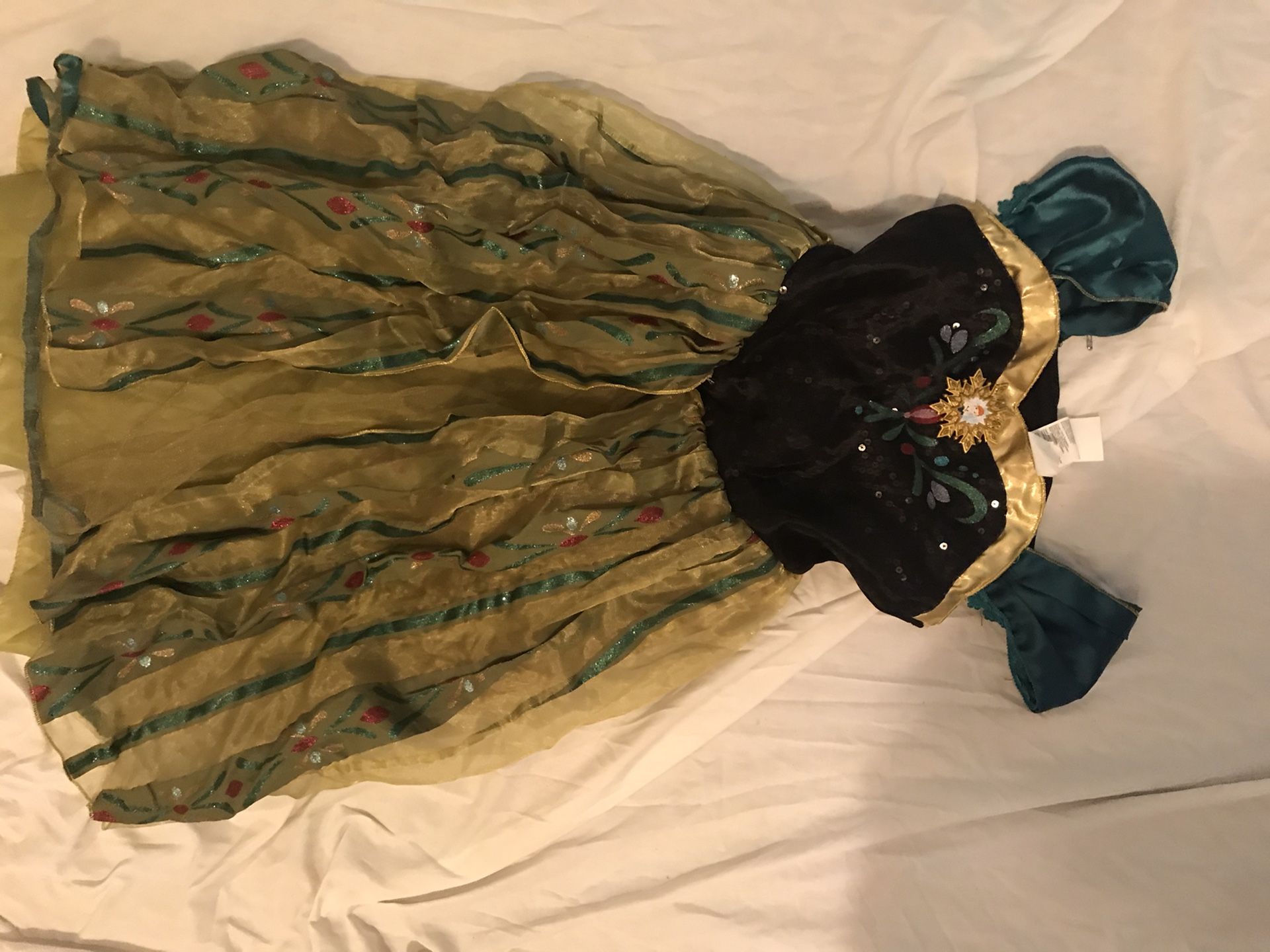 Size 7-8 Girls Dress Halloween - Ana FROZEN Movie