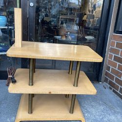 Vintage Deco Tiered Shelf Nightstand Lamp