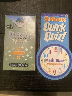 Division Flash Cards and Multiplication Activity Book