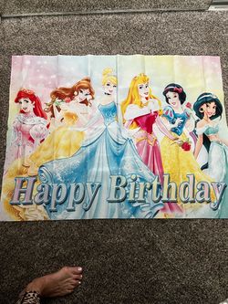 Princess party supplies party bags, and wall decals