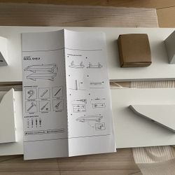 Brand New 2 White Floating Wall Shelves