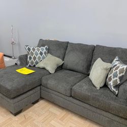 Dorsten Slate Fabric Modern Sofa Chaise✅ Brand New💯 Fastest Delivery 🚚  Showroom Available👍