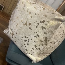 Leather Pouf “Texas Proud” 