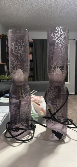 IKEA Glass Table Lamps Set of 2